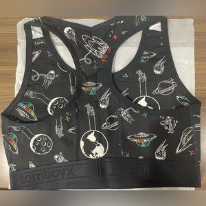 TomboyX DinoNaut Racerback Sports Bra Small New With Tags